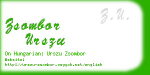 zsombor urszu business card